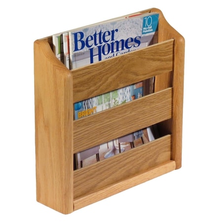 Wooden Mallet 1 Pocket Wall Mounted Magazine Rack - Light Oak WO599253